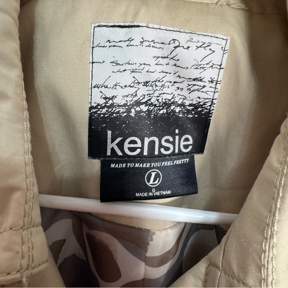 Kensie Women's Beige and Black Trench Coat - Picture 2 of 4